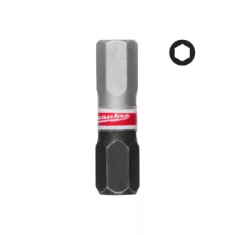 MILWAUKEE Bitspitze HEX 6 x 25 mm Shockwave (3 Stück)