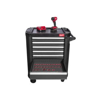   MILWAUKEE Werkzeugwagen 246-teilig, 7 Schubladen, 30"/78 cm, graphitgrau