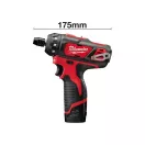 MILWAUKEE Akkuschrauber M12 BD-202C (2 x 2,0 Ah Akkus + Ladegerät)