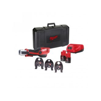   MILWAUKEE Akku-Hydraulikpresse M12 HPT-202C M-SET 15/22/28 mm (2 x 2,0 Ah Akku + Ladegerät)
