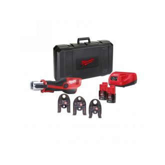   MILWAUKEE Akku-Hydraulikpresse M12 HPT-202C TH-SET 16/20/26 mm (2 x 2,0 Ah Akku + Ladegerät)