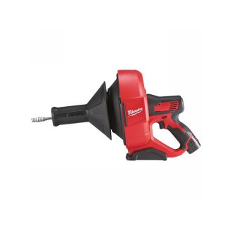  MILWAUKEE Akku-Abflussrohrreiniger M12 BDC8-202C mit 8 mm x 7,6 m Spirale (2 x 2,0 Ah Akku + Ladegerät).