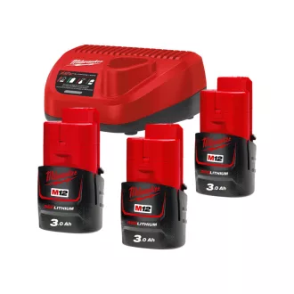 MILWAUKEE Akku- und Ladegerät-Set M12NRG-303