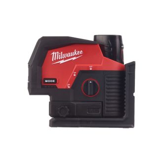   MILWAUKEE Akku-Kreuzlinien- und Punktlaser M12 CLLP-301C (1 x 3,0 Ah Akku + USB-Ladekabel)