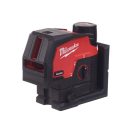 MILWAUKEE Akku-Kreuzlinien- und Punktlaser M12 CLLP-301C (1 x 3,0 Ah Akku + USB-Ladekabel)