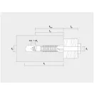 CELO MZ Universal-Kunststoffdübel 12 x 72 + 8,0 x 90 Holzschraube (2 Stück)