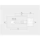 CELO NF 12 Flügeldübel + 8 x 80 Sechskantschraube (2 Stück)