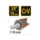 VOREL Universal-Steckschlüssel 3/8" 7-19 mm CrV