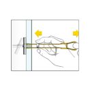 CELO BTL Schwerlast-T-Element für Gipskartonplatten + metrische Schraube M4 x 50 (4 Stück)