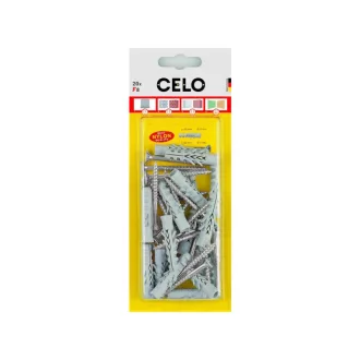 CELO NF 4-Flügeldübel + 3 x 25 Holzschrauben (20 Stück)