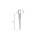 Erdungsbolzen U-Form 81 x 60 x 100/600 mm