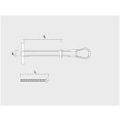 CELO BTL Schwerlast-T-Element für Gipskartonplatten + metrische Schraube M5 x 62 (4 Stück)