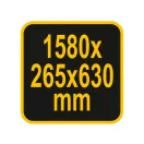 VOREL Werkzeugschrank mit 2 Türen 1580 x 265 x 630 mm