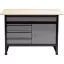 VOREL Werkbank mit Schrank, 5 Schubladen, 1 Tür, 1160 x 600 x 840 mm