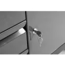 VOREL Werkbank mit Schrank, 5 Schubladen, 1 Tür, 1160 x 600 x 840 mm