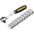 VOREL Steckschlüsselsatz 11-teilig 1/4" 5-14 mm CrV