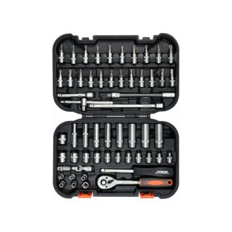 STHOR Steckschlüsselsatz 56-teilig 1/4" 4-13 mm CrV