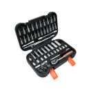 STHOR Steckschlüsselsatz 56-teilig 1/4" 4-13 mm CrV