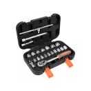 STHOR Steckschlüsselsatz 22-teilig 3/8" 6-22 mm