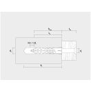 CELO NF 8 Flügeldübel + 5 x 50 Sechskantschraube (5 Stück)