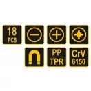 VOREL Schraubendrehersatz 18-teilig