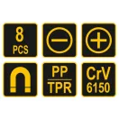 VOREL Schraubendrehersatz 8-teilig