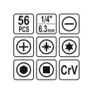 STHOR Bitspitzen-Set 56-teilig