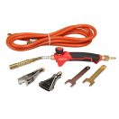 FESTA Gasbrenner mit 3 Ersatzköpfen, 1,5 Schlauch, 2 kW (brennend)