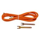 FESTA Gasbrenner mit 3 Ersatzköpfen, 1,5 Schlauch, 2 kW (brennend)