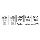 FALA Flexibles Verbindungsrohr 1/2" x 1/2" 1000 mm Innen-Innen