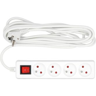   VOREL Elektrisches Verlängerungskabel mit 4-Verteilungsschalter