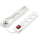 VOREL Elektrisches Verlängerungskabel mit 4-Verteilungsschalter