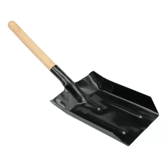 VOREL Kohlenschaufel 490 x 335 x 140 mm mit kurzem Holzgriff