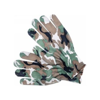 FLO Gartenhandschuhe mit grauem Feldmuster, Größe 8