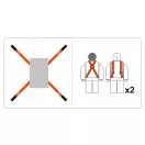 VOREL Möbeltransportgurt-Set 4-teilig 50 x 2800 mm