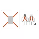 VOREL Möbeltransportgurt-Set 4-teilig 50 x 2800 mm