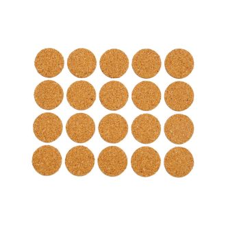   VOREL Selbstklebende Möbelbeinpolster rund aus Kork 20 mm (20 Stück)