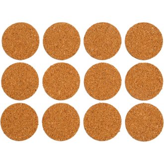   VOREL Selbstklebende Möbelbeinpolster rund aus Kork 28 mm (12 Stück)