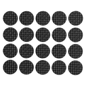   VOREL Selbstklebende rutschfeste Möbelbeinpolster rund schwarz 20 mm (20 Stück)