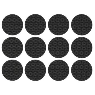   VOREL Selbstklebende rutschfeste Möbelbeinpolster rund schwarz 28 mm (12 Stück)