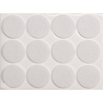   VOREL Selbstklebende rutschfeste Möbelbeinpolster rund weiß 28 mm (12 Stück)
