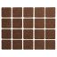 VOREL Selbstklebende, rutschfeste Möbelbeinpolster, quadratisch, braun, 20 x 20 mm (20 Stück)