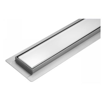 FALA Duschrinne 800 mm Weißglas Inox