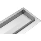 FALA Duschrinne 800 mm Weißglas Inox