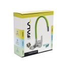 FALA Waschtischarmatur mit wandmontiertem grünem flexiblem Rohr + Zubehör