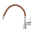 FALA Waschbeckenarmatur mit braunem flexiblem Rohr