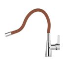 FALA Waschbeckenarmatur mit braunem flexiblem Rohr