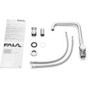 FALA Waschbeckenarmatur + Zubehör inox Steely2