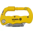 VOREL Taschenmesser mit Trapezklinge, Aluminiumkarabiner