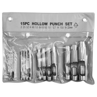 Lederstanzer-Set 15-teilig 2-22 mm